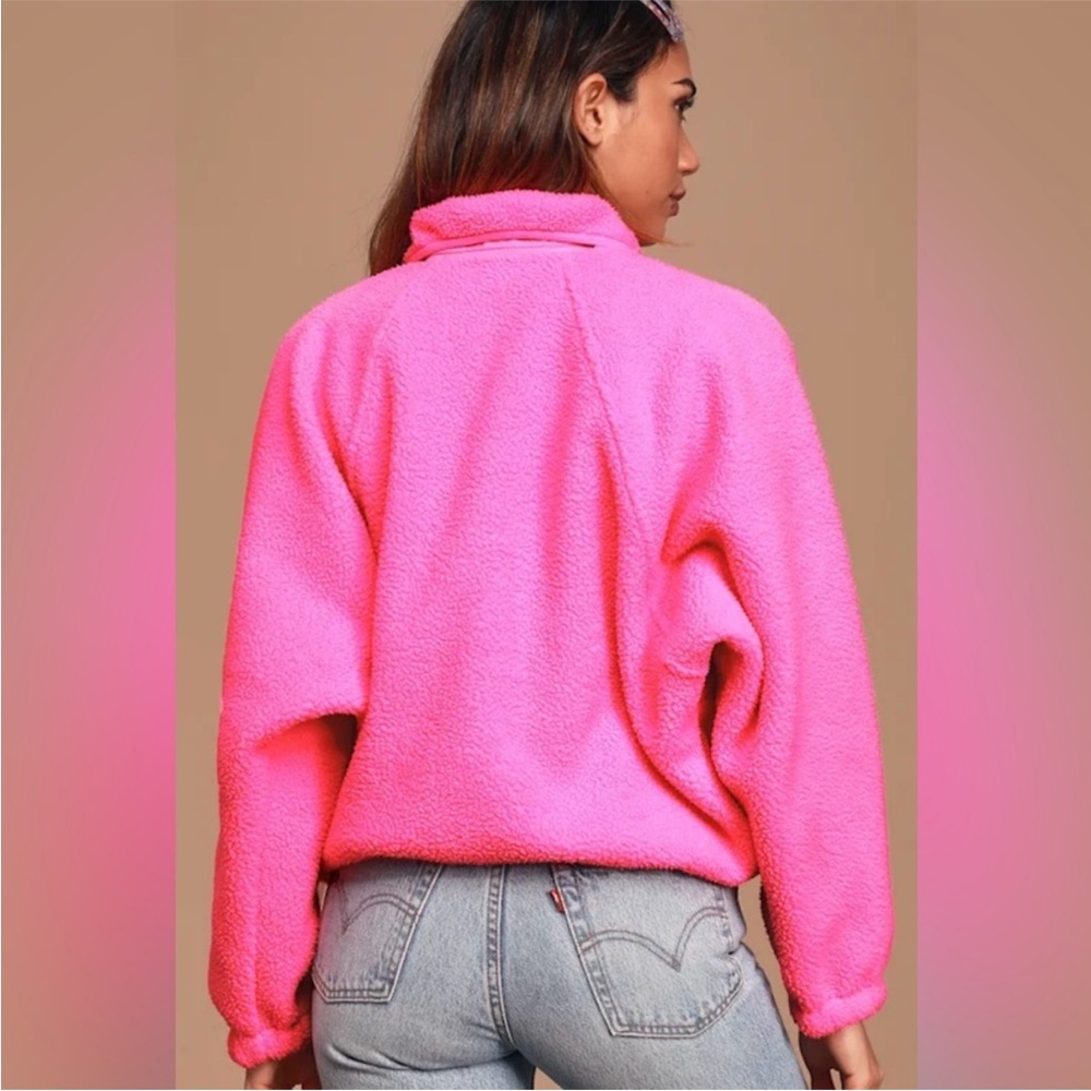 FP Movement ‘Hit the slopes’ Hot Pink Fleece Snap Jacket (Small) Retail: $148 - Picture 4 of 11
